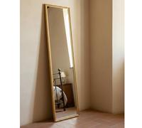 MO.WA Espejo de Pared Dorado con Marco clásico, 40x135 cm, Fabricado en Italia, Largo, Montaje en Pared, de Madera para Dormitorio, baño, Entrada Decoracion del hogar