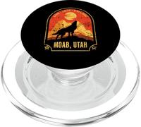 Moab Utah Live Love Explora el diseño Angustiado del Lobo aullador PopSockets PopGrip para MagSafe