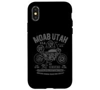 Moab Utah Route U-128 Colorado River Retro diseño de Motocicleta Carcasa para iPhone X/XS