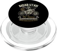 Moab Utah Route U-128 Colorado River Retro diseño de Motocicleta PopSockets PopGrip para MagSafe