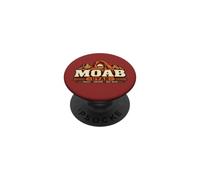 Moab Utah Trails Canyons Red Rock Adventure Diseño Retro PopSockets PopGrip Adhesivo