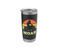 Moab Utah Vintage Sunset Dirt ATV Quad Bike al aire libre Vaso térmico de acero inoxidable de doble pared