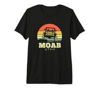 Moab Utah Vintage Sunset Off Road Retro 4x4 al Aire Libre Camiseta Premium