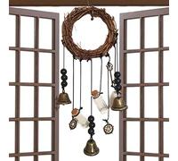 Moageme Campanas de Bruja para protección - Campana Wicca - Campana Wiccan atrae energía Positiva Elementos clásicos Decoraciones de brujería, campanillas de Viento mágicas Wiccan para el pomo