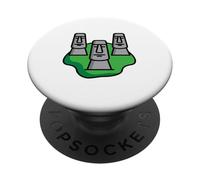 Moai Head Isla de Pascua Chile PopSockets PopGrip Adhesivo