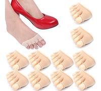 MOAMUN 10 Pares Algodón Del Dedo Del Pie Calcetines De Topper Para Mujeres Peep Toe Calcetines Antepié Calcetines Del Dedo Pie Cubierta Media Palma Calcetines