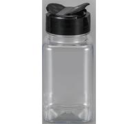 MOAMUN 28 unidades de plástico con dos aberturas, 130 ml, recipiente para especias con etiquetas, bolígrafo, embudo y pincel, tarros transparentes para especias, almacenamiento de especias y hierbas