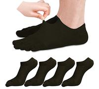 MOAMUN 5 Pares Calcetines Del Dedo Del Pie De Los Hombres De Algodón De Corte Bajo Liner Calcetines5 Calcetines Del Dedo Para Los Hombres Transpirables Y Suaves (negro)