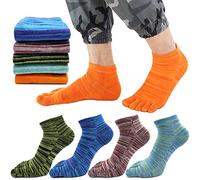 MOAMUN 5 Pares de Calcetines Dedos Hombre, Transpirable Suave Calcetines con Dedos, Algodón De Corte Bajo De Cinco Calcetine Deporte para Los Deportes De Trabajo, Talla39-44(Hombre)