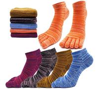 MOAMUN 5 Pares de Calcetines Dedos Mujer, Transpirable Suave Calcetines con Dedos, Algodón De Corte Bajo De Cinco Calcetine Deporte para Los Deportes De Trabajo, Talla39-44(Mujer)