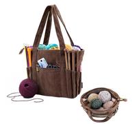 MOAMUN Bolsa de Punto Bolsa para Accesorios De Costura con Asa, Bolsa De Costurero, Bolsa Maquina De Coser Crochet Kit Principiantes Costura Accesorios para Proyectos Lana Herramientas De Ganchillo