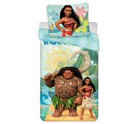 Moana Individual Juego de Cama Reversible 100% Algodón Talla Ue Niña Disney Fans