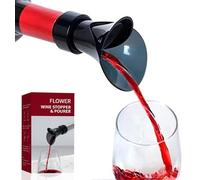 MOANATURA Decantador Aireador y Tapón de Vino Antigoteo. Dispensador Oxigenador de Vino con Cierre. Accesorio de Vinoteca para Servir los Vinos con la Botella. Escanciador de Sidra Manual. (Negro)