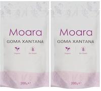 Moara Goma Xantana en Polvo 200g | Sin Gluten, Vegana, Natural | Espesante Alimentario Keto para Pan, Repostería, Helados, Salsas, Batidos y Cosmética (Paquete de 2)