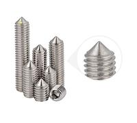 moaupr Tornillos prisioneros de Punta cónica, Hexagonal de Acero Inoxidable 304/llave Allen Tornillos prisioneros de Punta cónica, M6×35mm,10 pcs