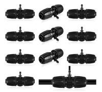 MOAZIFI 20 unidades Micro Drip en T Conector para tubería de riego - Conectores en T de alta calidad con púas, compatible con mangueras de polietileno de 1/2 pulgadas a 1/4 pulgadas, para sistemas de