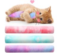 MOAZIFI 3 piezas de hierba gatera, juguete para gatos, juguete para el autoempleo, juguete calmante para mascotas, juguete esponjoso para mascotas para interior, adecuado para burlarse y consolar a