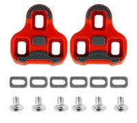 MOAZIFI Cleats - Juego de tacos de bicicleta compatibles con Look Keo Bike Pedal, 3 orificios de agarre Blade 2 Max Carbon Classic Cleats (rojo 9°), para bicicleta de carretera, ciclismo de