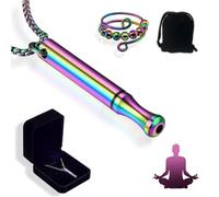 MOAZIFI Juego original de 4 collares Makya V2 sin humo - Cadena de aliento, collar Höki contra la ansiedad - ayuda para dejar de fumar, ayuda para meditación, paquete de regalo, 1 bolsa de joyería, 1