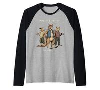 Mob de Canguros Banda Callejera Animal Gracioso Camiseta Manga Raglan