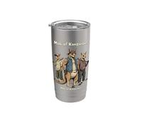 Mob de Canguros Banda Callejera Animal Gracioso Vaso térmico de acero inoxidable de doble pared