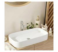 MOB-IN Josy - Lavabo rectangular de cerámica (75 x 39 cm), color blanco