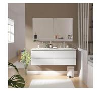MOB-IN - Juego de lavabo doble Sorrento (120 cm, con lavabo, grifos y espejos)