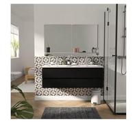 MOB-IN - Juego de lavabo doble Sorrento (120 cm, con lavabo, grifos y espejos)