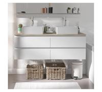 MOB-IN - Juego de mueble doble lavabo, 120 cm y 2 lavabos Sorrento