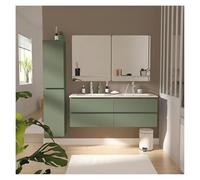 MOB-IN - Juego de mueble doble lavabo Sorrento, 120 cm con plano cerámico