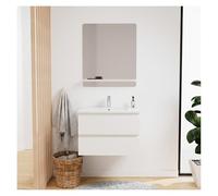 MOB-IN - Juego de mueble individual lavabo Sorrento 60 cm + grifo + espejo
