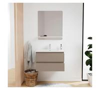 MOB-IN - Juego de mueble individual lavabo Sorrento 60 cm + grifo + espejo