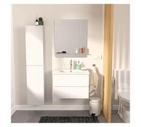 MOB-IN - Juego de mueble individual lavabo Sorrento 60 cm + grifo + espejo + columna