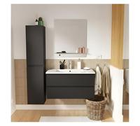 MOB-IN - Juego de mueble lavabo Sorrento, 80 cm con grifo, espejo y columna