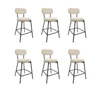 MOB-IN Sillas Celeste Isla Bar Metal Tela Pana H65cm
