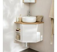 MOB-IN Sorrento - Juego de mueble bajo lavabo, color blanco