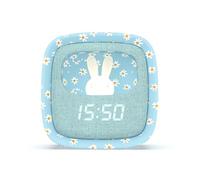 MOB - MoBILITY ON BOARD Billy Clock Blue Flower Edición Limitada - Despertador digital y luz nocturna con 3 alarmas y 5 sonidos calmantes - Diseño de silicona suave Touch