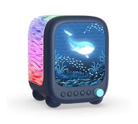 MOB - MOBILITY ON BOARD - Lámpara led wavy light coral con altavoz bluetooth - luz de ambiente relajante efecto olas - lámpara decorativa recargable usb con mando a distancia - dormitorio salón (azul)