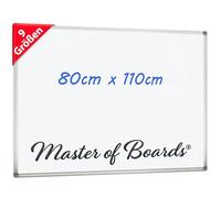 Mob Pizarra blanca magnética 110 x 80 cm con marco de aluminio y bandeja extraíble para rotuladores, para oficina, hogar y escuela, pizarra magnética, resistente a los arañazos y borrado en seco