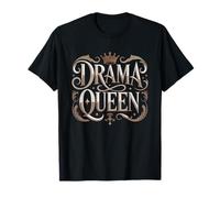 Mob Wife Reina del Drama Rosas Estética Camiseta