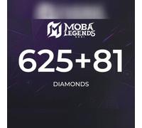Moba Legends - 625 Diamonds + 81 Bonus Direct Top-Up - GLOBAL