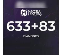 Moba Legends - 633 Diamonds + 83 Bonus Direct Top-Up - GLOBAL