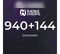 Moba Legends - 940 Diamonds + 144 Bonus Direct Top-Up - GLOBAL