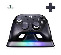 MOBAPAD Chitu2 HD Mecánicos Mando para Switch/PC-Joystick TMR Glide(Negro) | Switch wake-up, HD Rumble, NFC, 6 ejes, Base RGB, 2 Botones traseros programables
