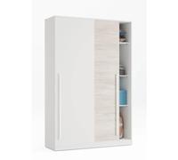 Armario 2 puertas correderas aglomerado blanco 200x120x50cm
