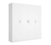 MOBELCENTER -Armario 4 Puertas Maxi - Armario Matrimonio 215 cm de Altura - Color Blanco - Ancho: 200 cm x Fondo: 52 cm x Alto: 215 cm - (1202)