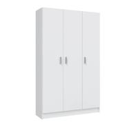 Usinestreet Armario multiusos Habitdesign 3 puertas 4 estantes 180x109x37 cm Blanco mate