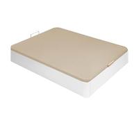 Mobelcenter, Canapé Atenas de 135x190 Abatible con Tapa Transpirable 3D, Arcón de Gran Capacidad de almacenaje, Medidas: Ancho: 135 cm x Alto: 35,1 cm x Fondo: 190 cm (Blanco, 150x190)