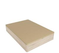 Mobelcenter, Canapé Premium con Uñero y 4 Esquinas Curvas, Arcón de Gran Capacidad de 30 mm de Grosor, Tapa Tapizada 3D Transpirable en Color Beige con 4 aireadores (Cambria, 135x190) (1558)