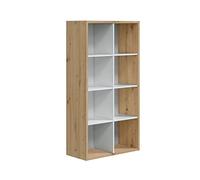 Mobelcenter, Estantería Noa Cubos Horizontal o Vertical, Estantería para Dormitorio o salón, Acabado Color Roble Nodi y Blanco Artik, Medidas: Ancho: 71,5 cm x Fondo: 33 cm x Alto: 137 cm (1324)